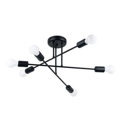 Żyrandol NORAH 6R czarny E27 6x15W SL.1453 SOLLUX