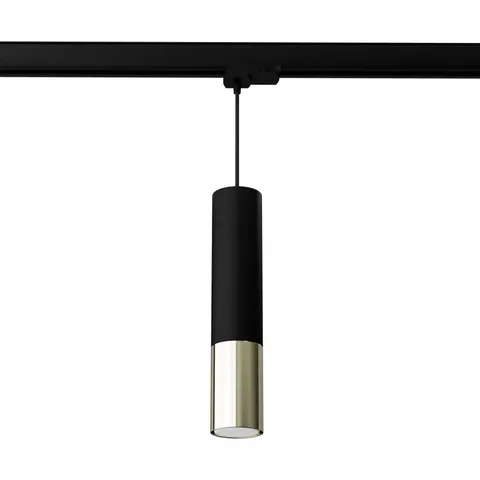 Lampa wisząca na szynę 3 fazową LOOPEZ czarny/złoty GU10 MYL.00013 SOLLUX