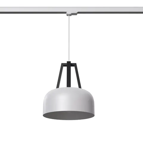 Lampa wisząca CASCO biała/czarna E27