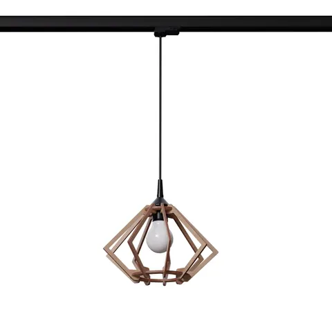 Lampa wisząca POMPELMO naturalne drewno E27 #B