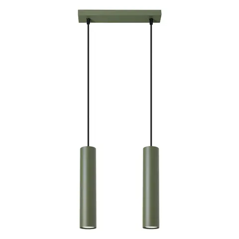 Lampa wisząca LAGOS 2 zielona oliwka 2xGU10 SL.1485 SOLLUX