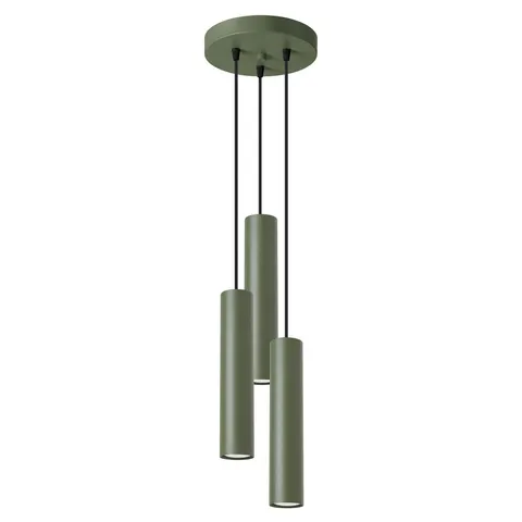 Lampa Wisząca LAGOS 3P zielona oliwka