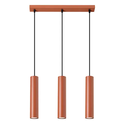 Lampa wisząca LAGOS 3L ochra czerwona 3xGU10 SL.1491 SOLLUX