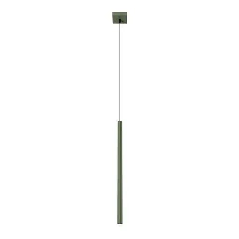 Lampa wisząca PASTELO 1 – nowoczesna tuba w kolorze zielona oliwka, regulowane zawiesie, 1×G9 SL.1518 SOLLUX