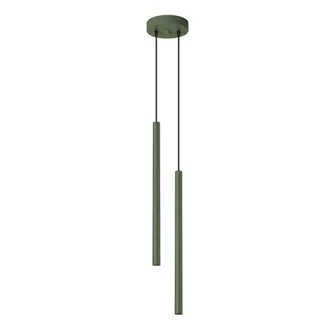 Designerska lampa wisząca PASTELO 2 – nowoczesny akcent w kolorze zielona oliwka, 2×G9 SL.1519 SOLLUX