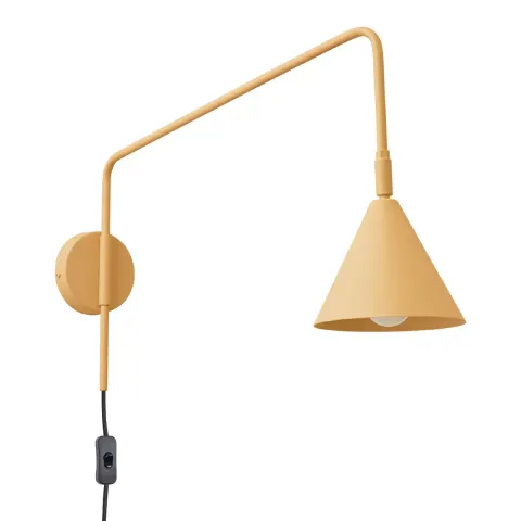 Kinkiet NOX 1xE14 złoty włącznik z przewodem wysięgnik 61cm Sollux SL.1698