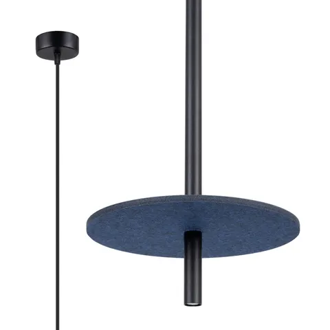 Lampa wisząca FELTRO 1 czarna/granatowa
