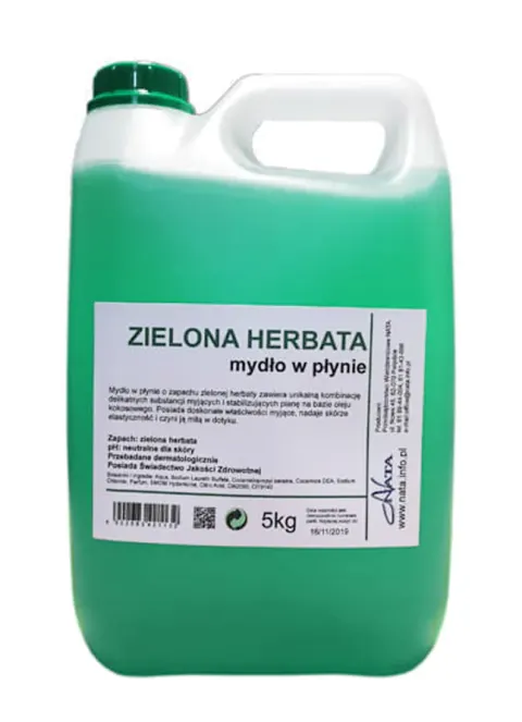 Mydło w płynie o zapachu zielonej herbaty 5kg