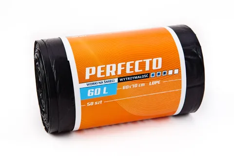 Worki na śmieci 60L / 50 sztuk / PERFECTO 159022