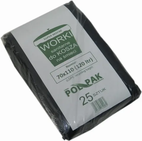 Sanitarne worki na śmieci 120L / 25 sztuk POLPAK