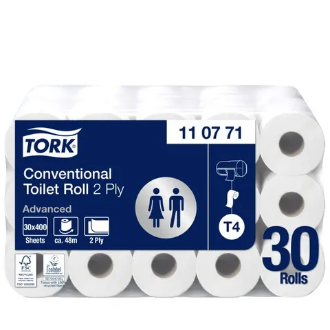 Tork Papier toaletowy BIAŁY T4 2W 110771- 1 rolka