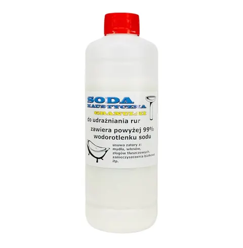 Soda kaustyczna skuteczny środek do udrażniania rur 1kg