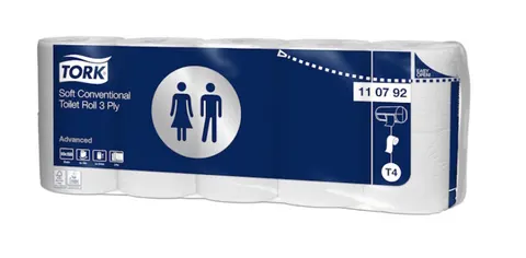 Tork Miękki Papier Toaletowy w Rolce, 3-warstwowy 110792