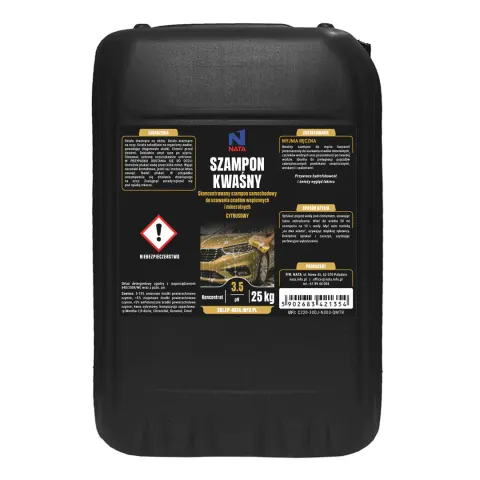 Kwaśny szampon samochodowy do detailingu i myjni | 25kg