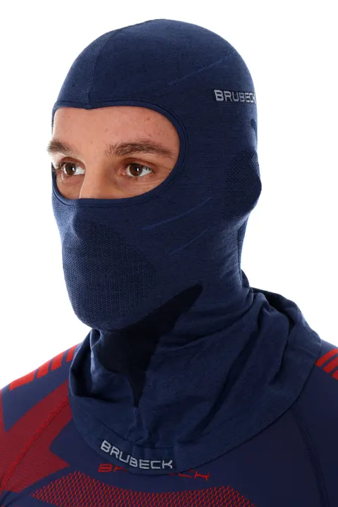Kominiarka termoaktywna wełniana Brubeck Wool KM10370 granatowy