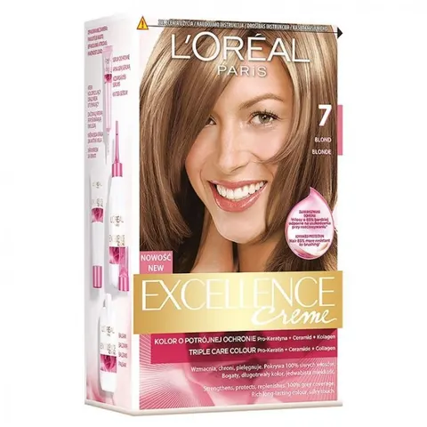 LOREAL PARIS EXCELLENCE CREME Farba do włosów, 7 BLOND