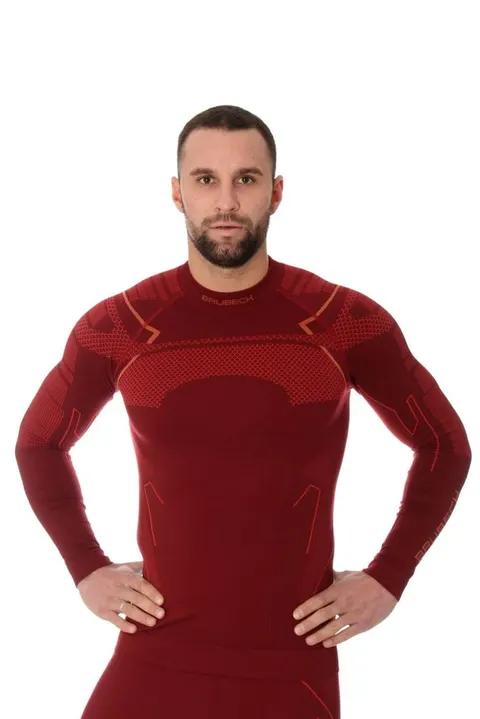 Bluza termoaktywna męska Brubeck Thermo LS13040A bordowy