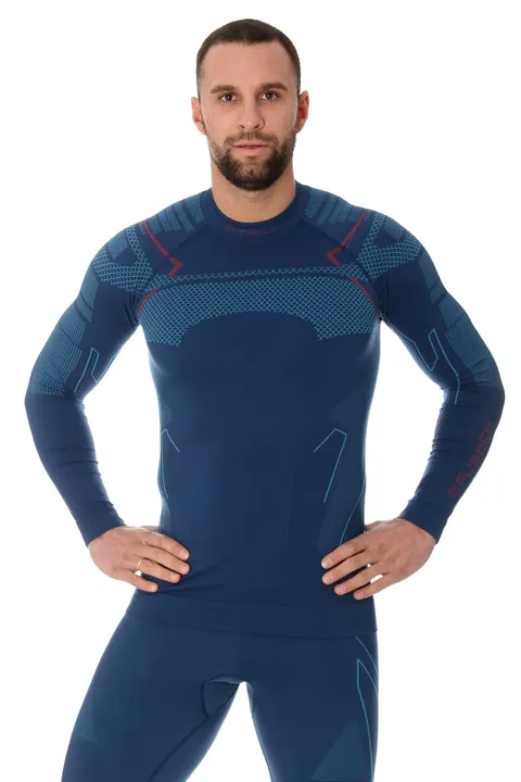 Bluza termoaktywna męska Brubeck Thermo LS13040A jeansowy