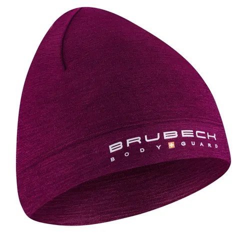 Czapka wełniana dwuwarstwowa unisex Brubeck Wool Hat HM10180 śliwkowy