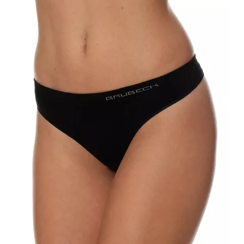 Majtki damskie stringi bawełniane Brubeck Comfort Cotton TH00182A czarny