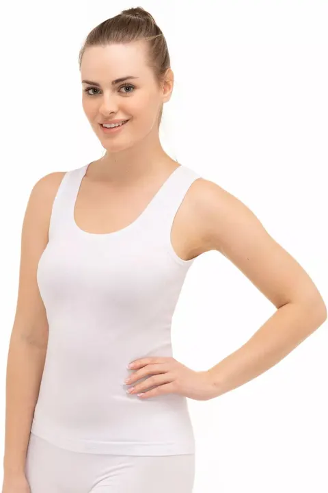 Bezrękawnik damski Brubeck Comfort Cotton TA00510A biały