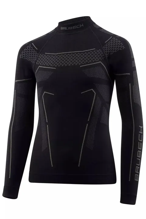 Bluza termoaktywna dziecięca Junior Brubeck Thermo LS1612J czarny