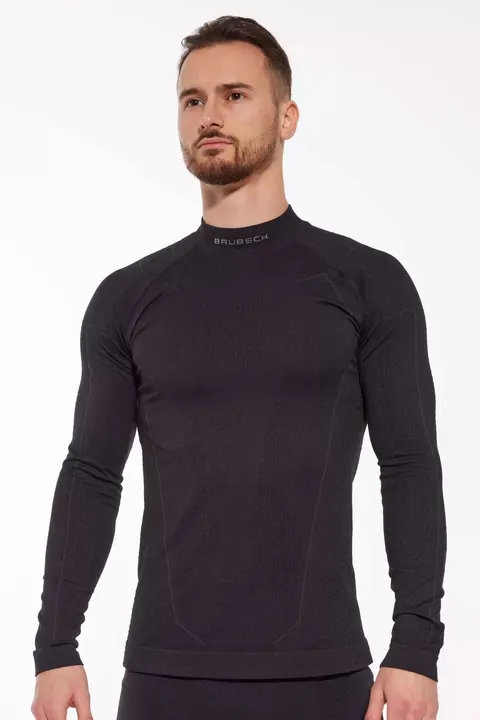 Bluza termoaktywna męska na motocykl Brubeck Cooler LS1654M czarny