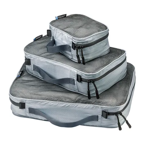 Zestaw organizerów podróżnych z siatką Cocoon Packing Cube Ultralight set storm blue