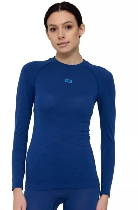 Koszulka termoaktywna damska Brubeck Active Merino LS1734W niebieski