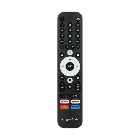 Pilot do TV Kruger&Matz Google TV z przyciskami numerycznymi