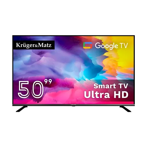Telewizor LED 4K UHD 50" Smart Google TV Kruger&Matz DVB-T2/S2 H.265 Hevc