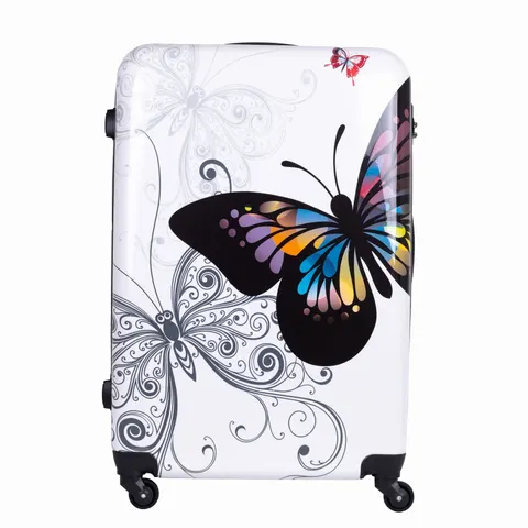 Walizka Bagia Motyl Biały Duża