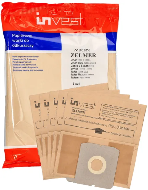 Worki do odkurzacza Zelmer 1600 Orion Syrius Twist Twister 5 szt