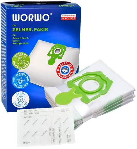 Worki do odkurzacza Zelmer 49.4100 Syrius Cobra II ZMB01K 4 szt