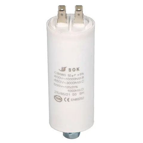Kondensator rozruchowy do silnika 32uF 450V CBB60