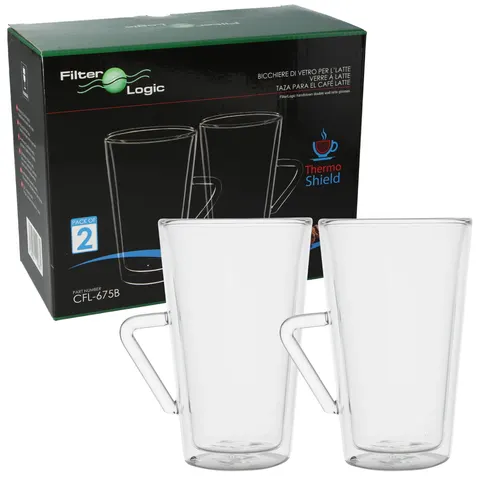 Szklanki termiczne do latte z uchwytem FilterLogic CFL-675B