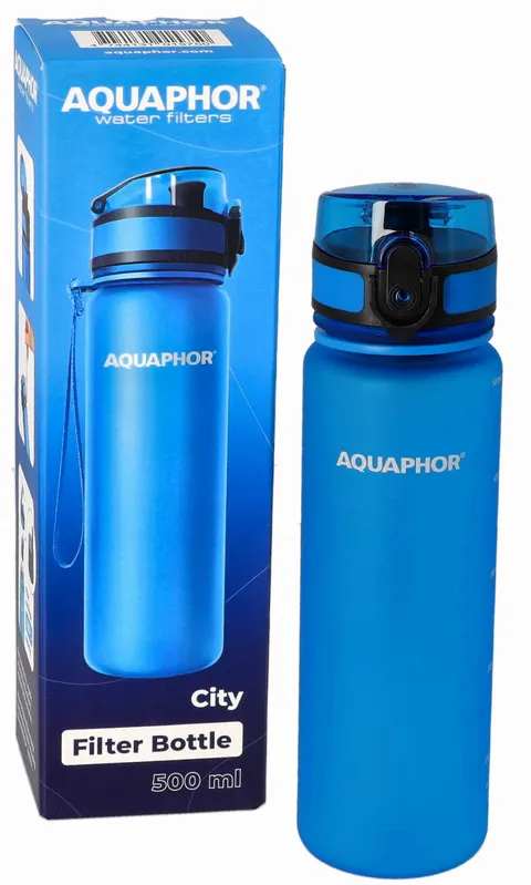 AQUAPHOR BUTELKA FILTRUJĄCA CITY 500ML NIEBIESKA