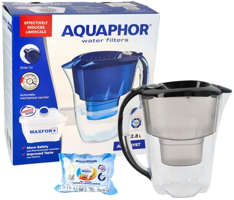 AQUAPHOR DZBANEK AMETHYST 2.8L + 1 X WKŁAD B25 MAXFOR CZARNY