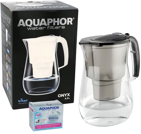 Dzbanek filtrujący wodę Aquaphor Onyx czarny 4.2 l + filtr