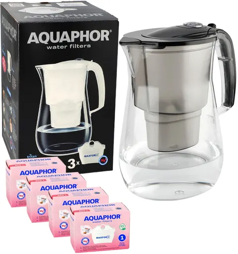 Dzbanek filtrujący wodę Aquaphor Onyx 4.2 l czarny + 4x filtr Mg