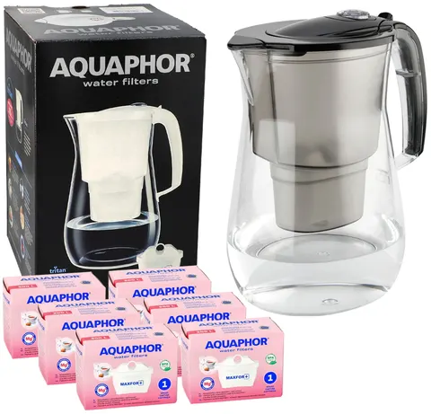 Dzbanek filtrujący wodę Aquaphor Onyx 4.2 l czarny + 6x filtr Mg