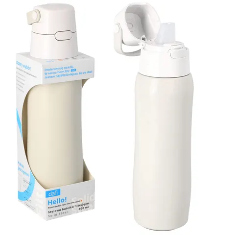Butelka z filtrem Dafi Solid Steel Perłowa 800 ml STAL NIERDZEWNA