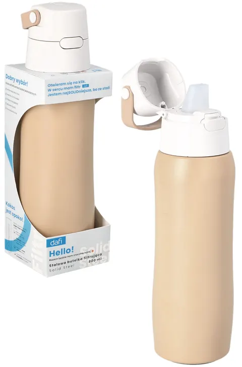 Butelka filtrująca Dafi Solid Steel Cappuccino 800 ml STAL NIERDZEWNA