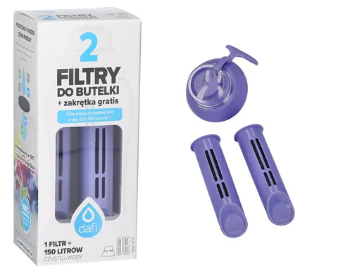 Filtr wody do butelki Dafi Soft Solid lawendowy fiolet 2szt