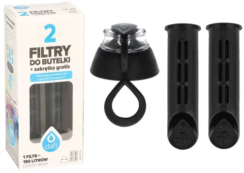 Filtry wody do butelki Dafi Soft Solid antracyt 2szt + zakrętka