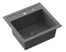 QUADRON Zlewozmywak 50x47 JOHNNY 110 szary, elementy srebrne HCQJ5047SZK (W50) *