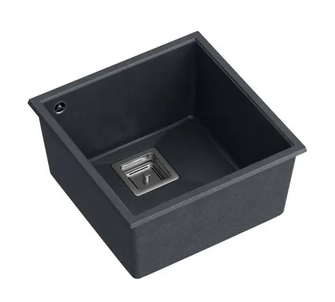 QUADRON Zlewozmywak 41x42 DAVID 40 onyx, elementy stalowe HQD4242U8-BS (P45) *