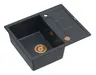 QUADRON Zlewozmywak 62x50 MORGAN 116 onyx, elementy miedziane, k.pneum. HB8210U8-C1_P2O (W45) *