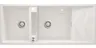 Zlewozmywak granitowy magnetyczny 2-komorowy z ociekaczem Magnetic, alabaster