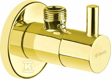 DEANTE Zawór kątowy z głowicą ceramiczną 1/2" - 3/8" - okrągły złoty VFA_Z62R *